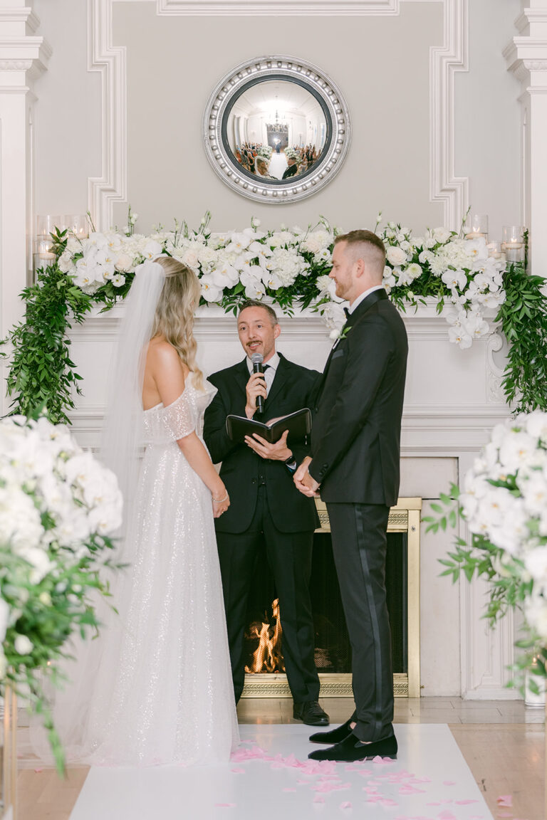 Jonathan Evans officiating Breana and Brandon's ceremony