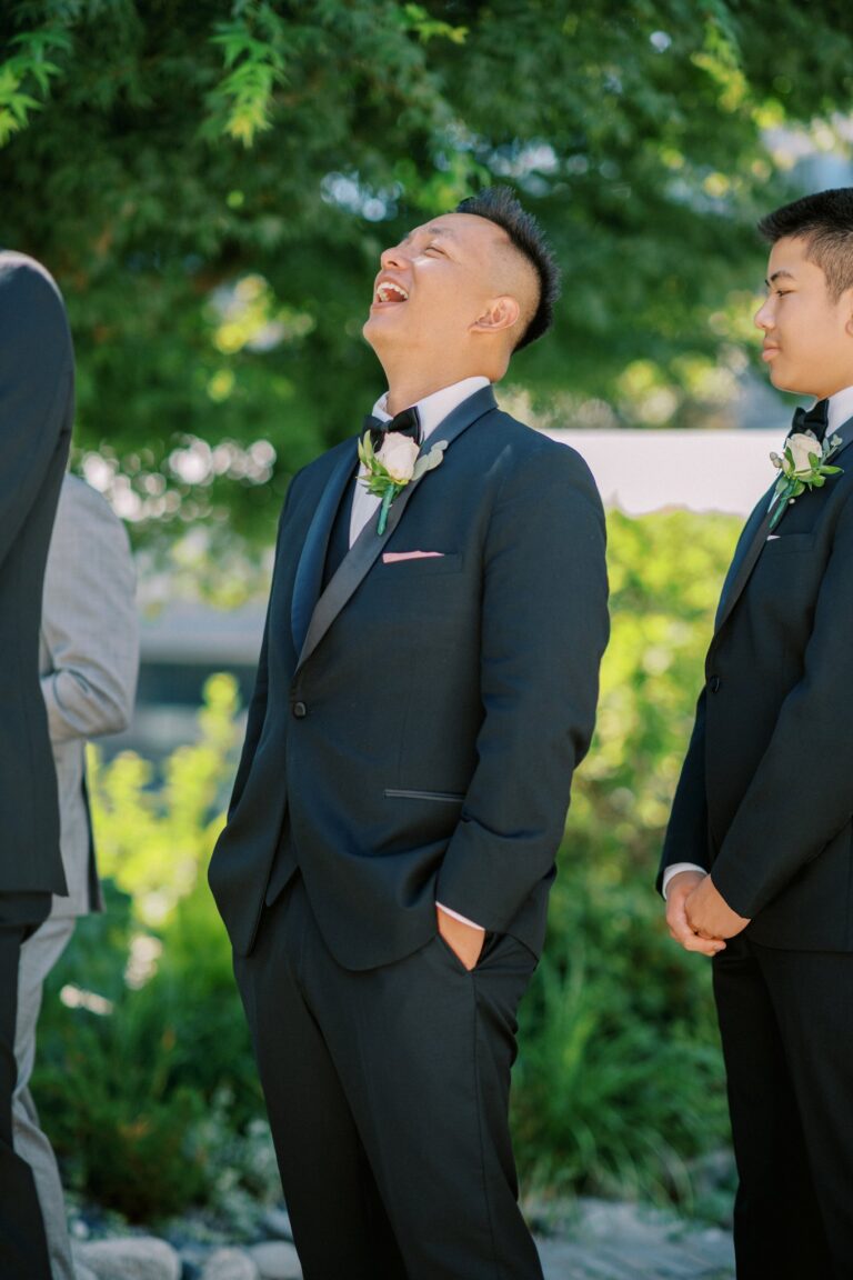 Jonathan Evans officiating a couple's ceremony