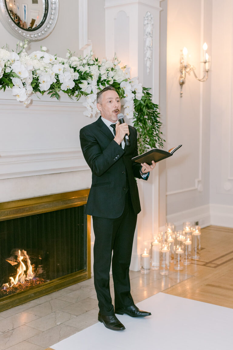 Jonathan Evans officiating Breana and Brandon's ceremony