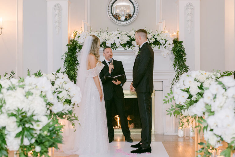 Jonathan Evans officiating Breana and Brandon's ceremony