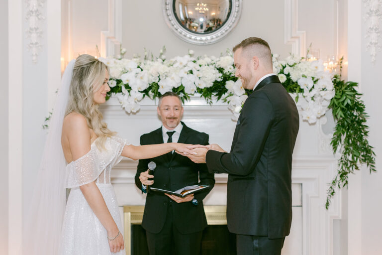 Jonathan Evans officiating Breana and Brandon's ceremony