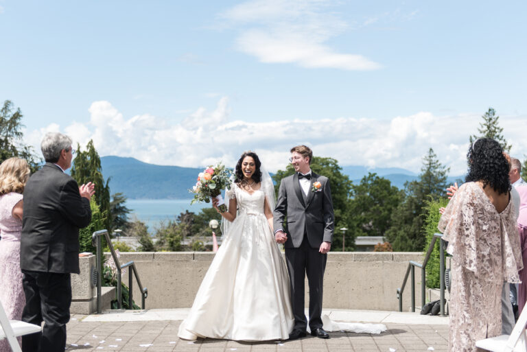 Jonathan Evans officiating Maryam and Nick's ceremony