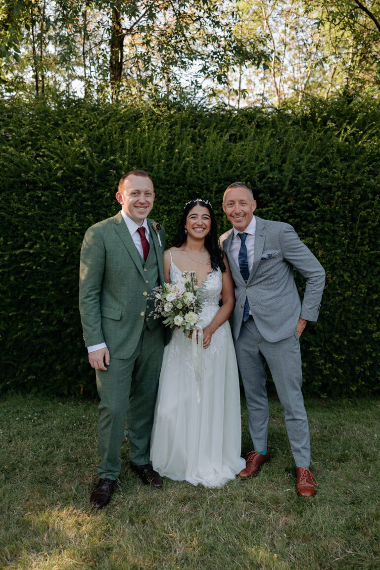 Jonathan Evans officiating Natasha and Albee's ceremony