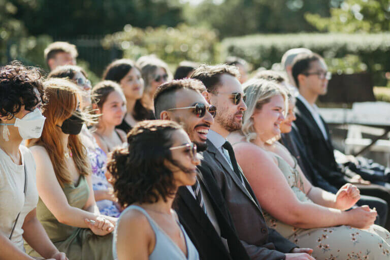Jonathan Evans officiating a couple's ceremony