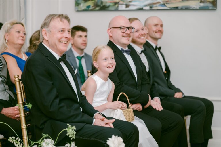 Jonathan Evans officiating Jessica's ceremony