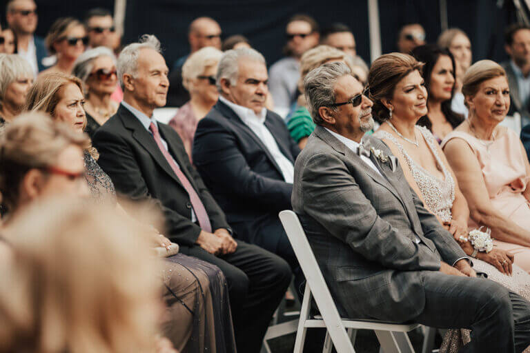 Jonathan Evans officiating Roxolana and Hamid's ceremony